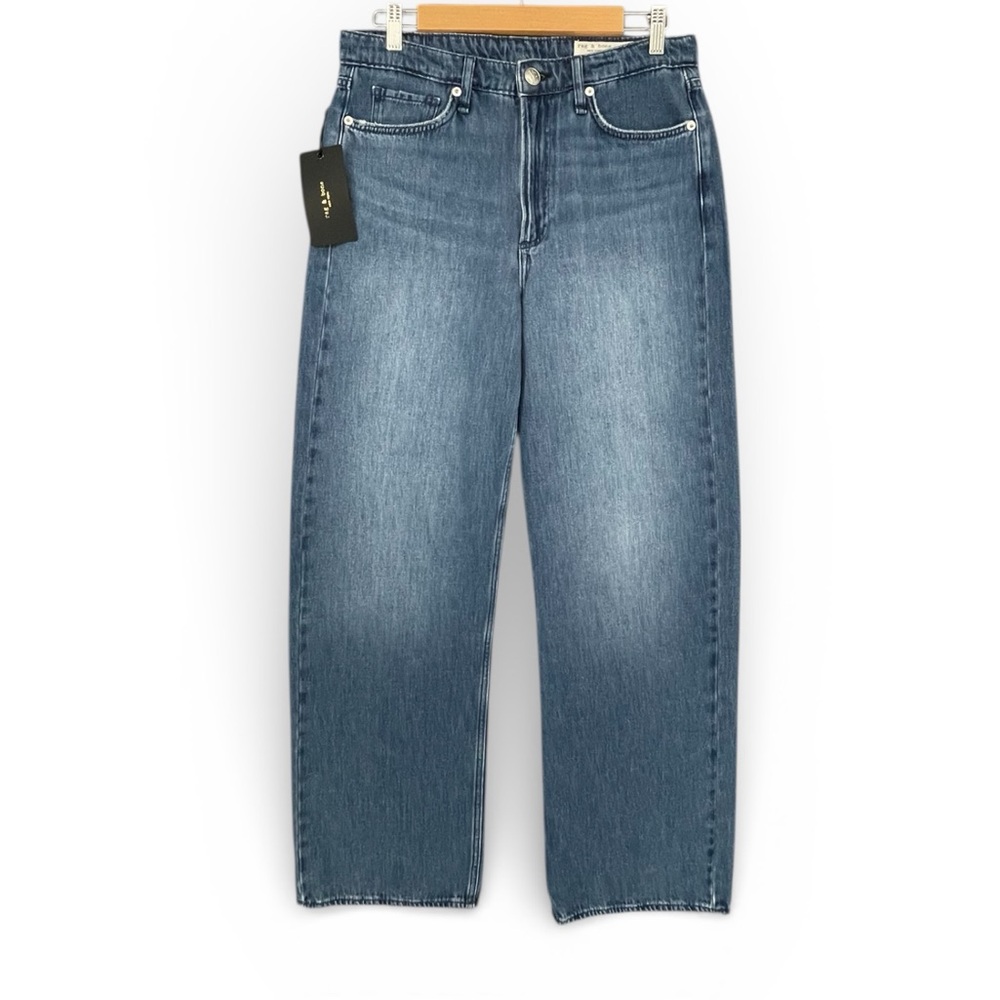 Rag & Bone Logan Wide Leg Jeans Rubin Cloud Wash NWT 100% Cotton Size 27